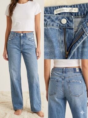 Altar'd State High-Waisted Distressed Wide Leg Jeans - Size 29